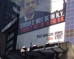 تبلیغات علیه احمدی نژاد در نیویورک+عکس