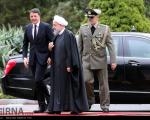 استقبال رسمی روحانی از نخست وزیر ایتالیا (گزارش تصویری)
