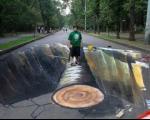 نقاشیهای 3 بعدی دریکی از پارکهای روسیه