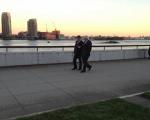دیدار خصوصی ظریف و داوود اوغلو در کنار رودخانه هادسن (+عکس)
