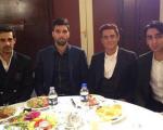سعید معروف، محمدرضا گلزار و محمد موسوی در یک رستوران