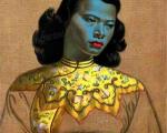 حراج نسخه اصلی تابلوی نقاشی دختر چینی اثر "ولادیمیر ترتچیکوف" +عکس