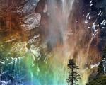 زیبایی حیرت آور آبشار رنگین کمانی +عکس