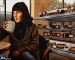 نقاشی قهوه خانه با چای و قهوه+ تصاویر