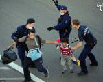عکس: درگیری پلیس مجارستان با پناهجویان