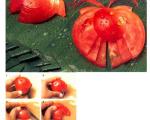 درست کردن پروانه با گوجه