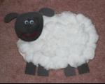 کاردستی کودکان - آموزش کاردستی گوسفند پنبه‌ای