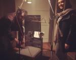 ترانه علیدوستی و شهاب حسینی در استودیوی ضبط صدا برای فیلم جدید فرهادی/ عکس