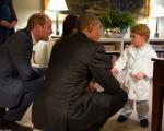 خوش و بش نشسته اوباما با شاهزاده 3 ساله انگلیس(+عکس)