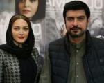 مهناز افشار و زوج بازیگر در اکران خصوصی "لامپ صد"