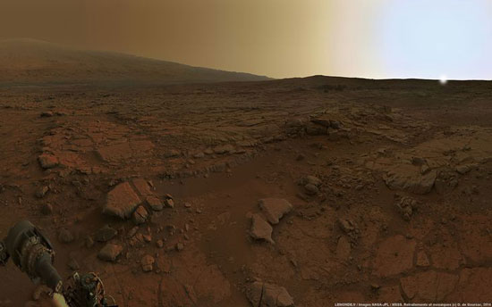 تصاویری از غروب خورشید در مریخ/ 