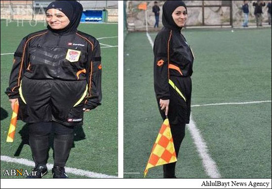 اولین داور محجبه در فوتبال ترکیه +عکس
