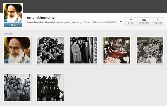 اینستاگرام اکانت امام خمینی را حذف کرد