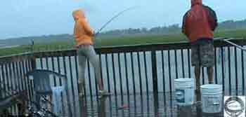 ماهیگیری دختر جوان , شکار کوسه توسط دختر جوان