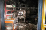 نانوایی بازار در آتش سوخت  