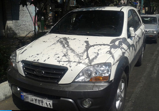 تصاویر: انتقام از خودروی لوکس در تهران!