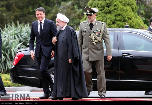  اخبارسیاست  خارجی ,خبرهای  سیاست  خارجی ,استقبال روحانی از نخست وزیر ایتالیا 