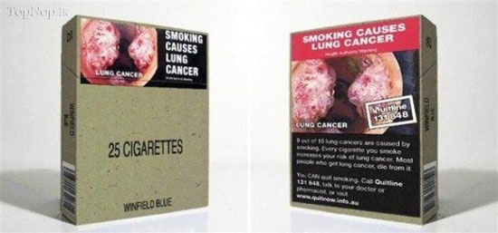 تبلیغات ناراحت کننده بر ضد سیگار +عکس
