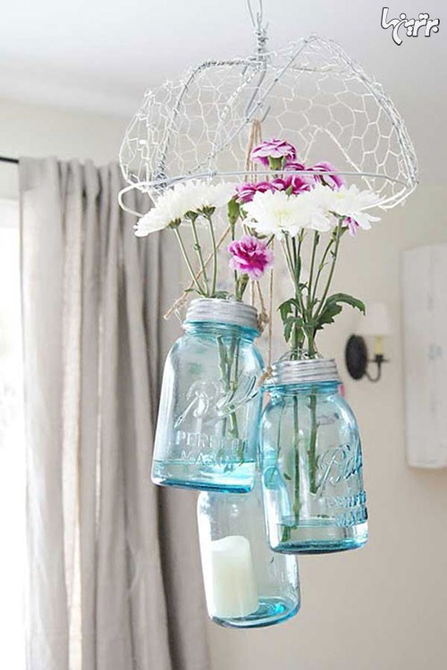 با بطری های شیشه ای خانه تان را زیبا کنید