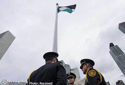 اخبار,اخباربین الملل , پرچم فلسطین در مقر سازمان ملل متحد