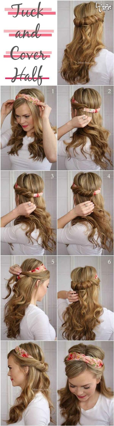 آموزش مدل های بستن مو برای خانم های تنبل (2)