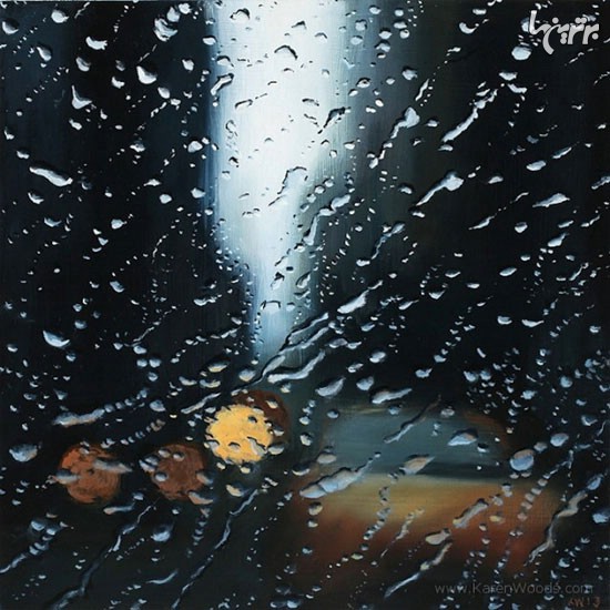 نقاشی های ماهرانه رئالیستی، از قطره های باران