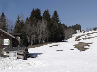 کوه آلپ,کلبه کوهستانی,ساخت کلبه های سنتی