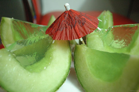 تزیین ژله در پوست میوه,مدل تزیین ژله در پوست میوه