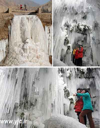 فصل زمستان, آبشارهای یخ زده 