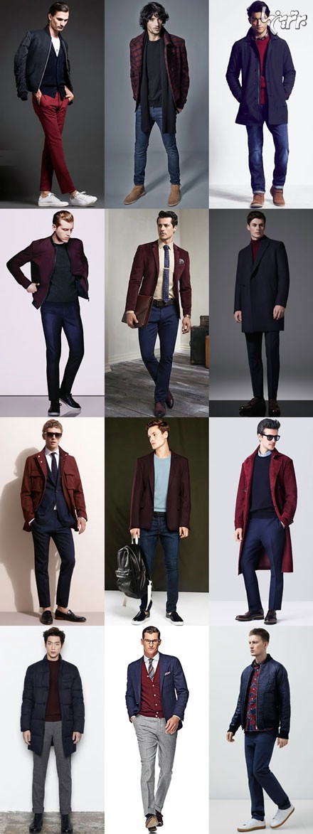 ست رنگ لباس مردانه در پاییز و زمستان