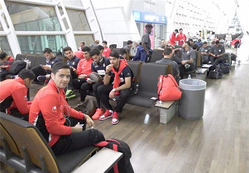 عکس: بازیکنان ایران و گوام در فرودگاه