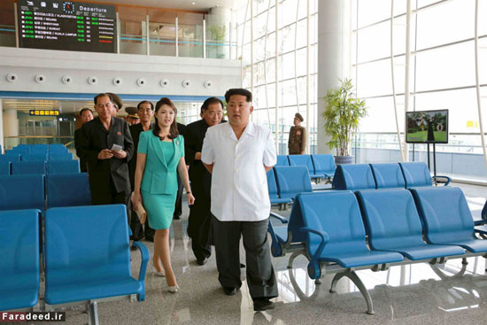 (تصاویر) کیم‌جونگ‌اون در فرودگاه مدرن کره