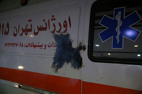عکس: آمبولانس را هم با نارنجک زدند