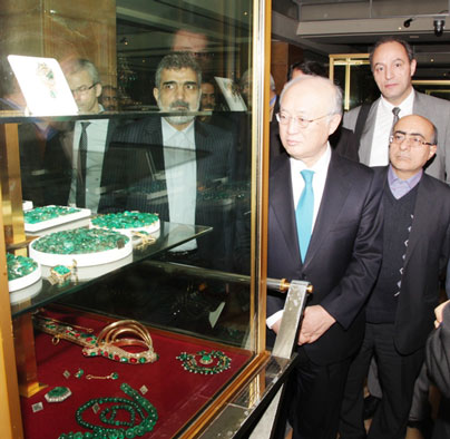 اخبار,اخباراجتماعی , بازدید آمانو از موزه جواهرات ملی ایران
