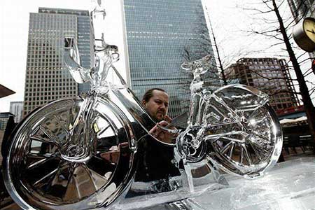 تصاویر دیدنی,تصاویر جالب,دوچرخه یخی