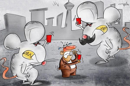 کاریکاتور تهران و موش, کاریکاتورهای خنده دار