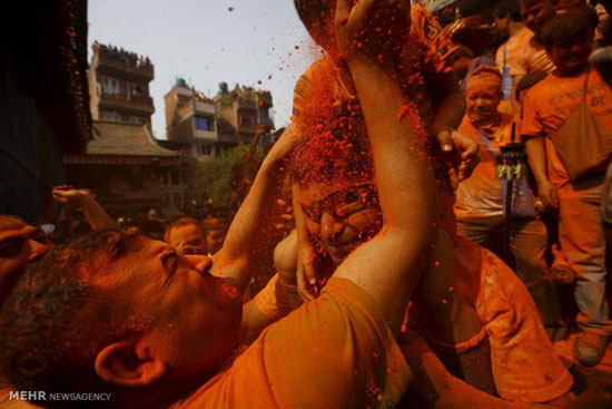 جشنواره سیندور جاترا در نپال
