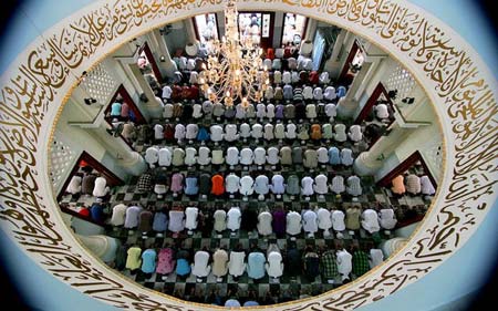 نماز جماعت مسجد جامع شهر پاتانی تایلند