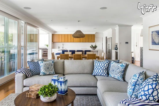 10 راه برای دکوره کردن منزل با رنگ های سفید و آبی