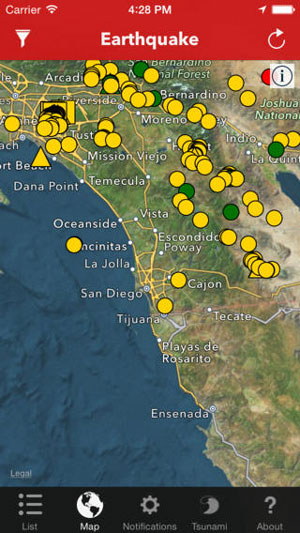 دانلود برنامه زلزله شناسی Earthquake برای iOS