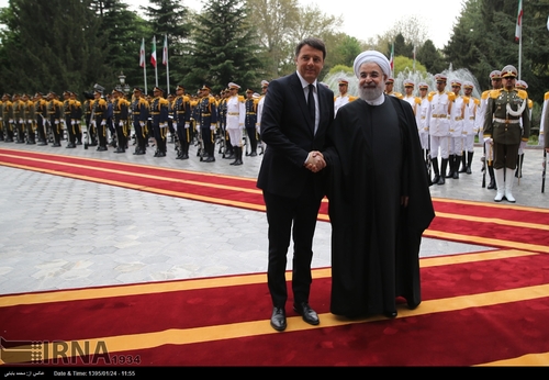  اخبارسیاست  خارجی ,خبرهای  سیاست  خارجی ,استقبال روحانی از نخست وزیر ایتالیا 