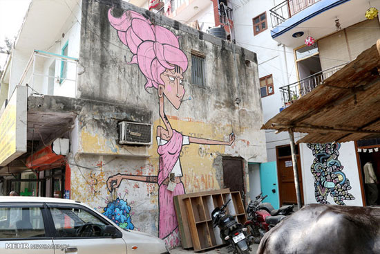 جشنواره نقاشی های خیابانی در دهلی‎