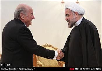 تیم ملی فوتبال در جام جهانی, دیدار روحانی با سپ‌بلاتر 