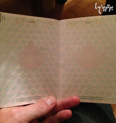 تصاویر نامرئی در پاسپورت جدید کانادا