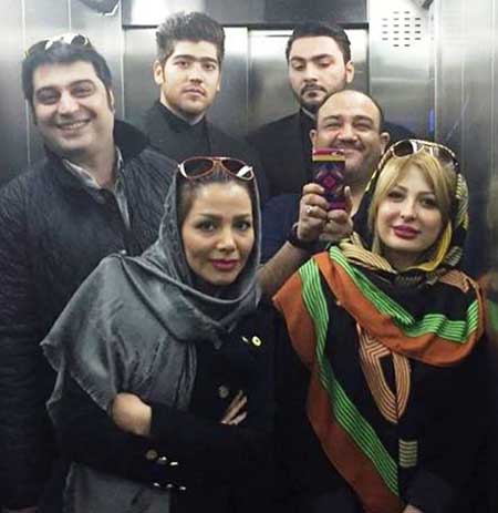 عکس جدید مهران غفوریان و همسرش در یک آسانسور