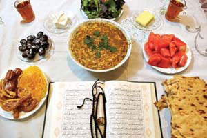 روزه در تابستان, اصول تغذیه در ماه رمضان