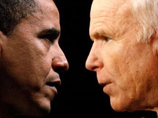 مکین و اوباما دو نامزد رقیب در انتخابات نوامبر 2008 آمریکا
