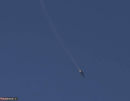 تصاویر جدید از سرنگونی جنگنده روسیه