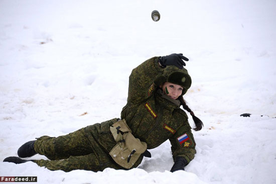 تصاویر/ مانور زنان ارتش روسیه