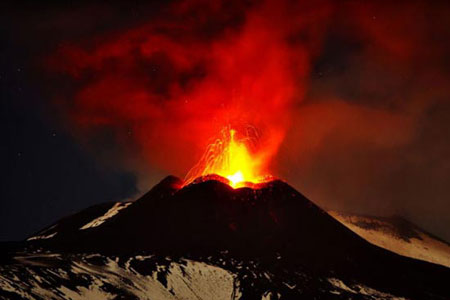بزرگترین آتشفشان اروپا , آتشفشان کوه اتنا , فوران آتشفشان